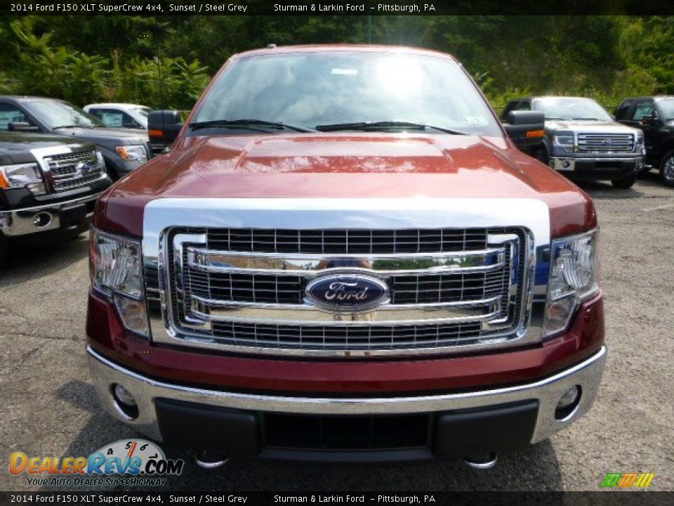 2014 Ford F150 XLT SuperCrew 4x4 Sunset / Steel Grey Photo #6