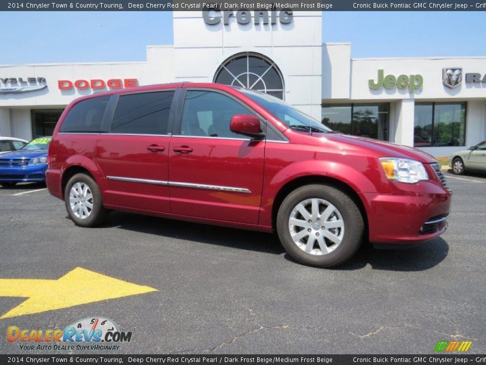 2014 Chrysler Town & Country Touring Deep Cherry Red Crystal Pearl / Dark Frost Beige/Medium Frost Beige Photo #1
