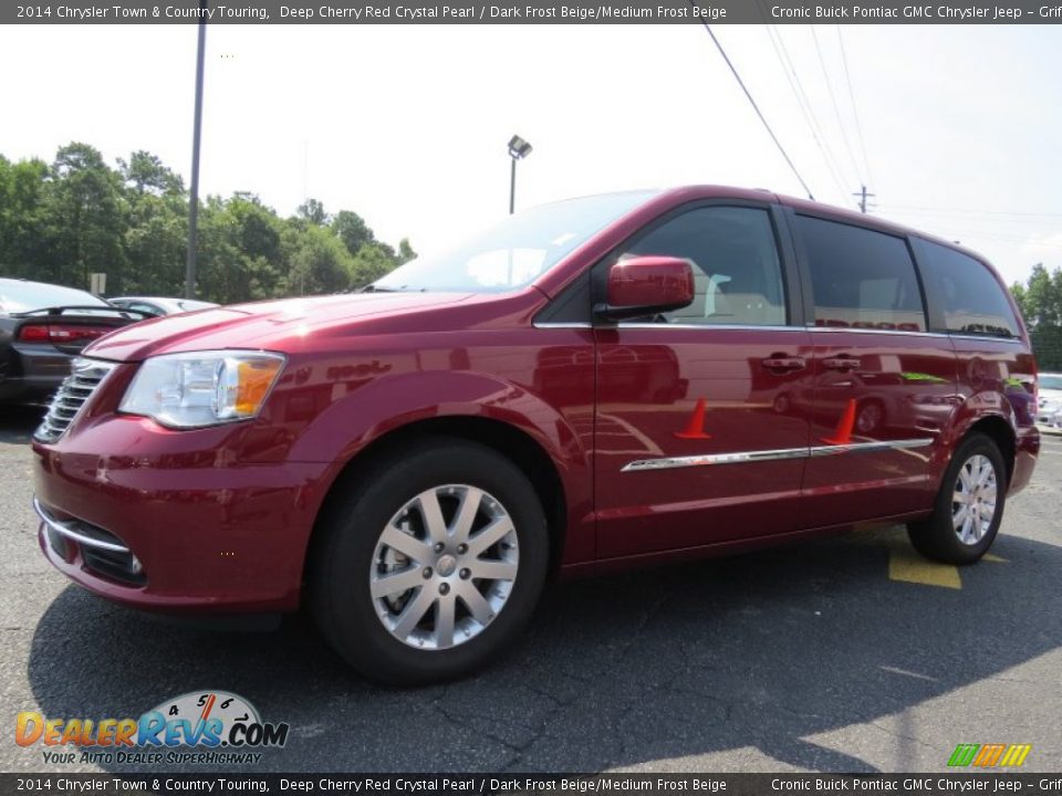 2014 Chrysler Town & Country Touring Deep Cherry Red Crystal Pearl / Dark Frost Beige/Medium Frost Beige Photo #3
