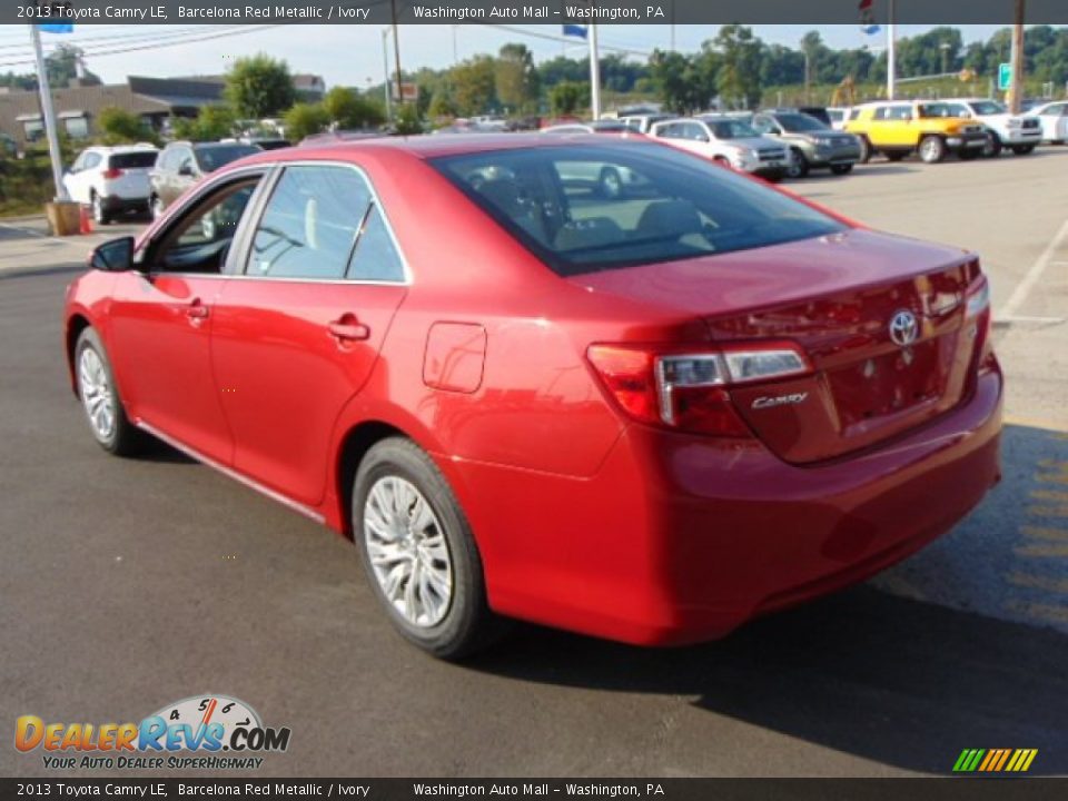 2013 Toyota Camry LE Barcelona Red Metallic / Ivory Photo #7