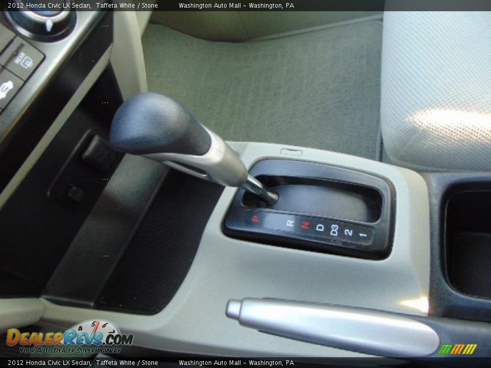 2012 Honda Civic LX Sedan Taffeta White / Stone Photo #14
