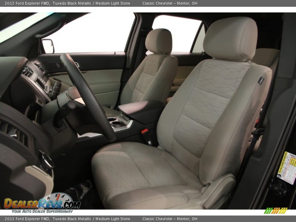 2013 Ford Explorer FWD Tuxedo Black Metallic / Medium Light Stone Photo #6