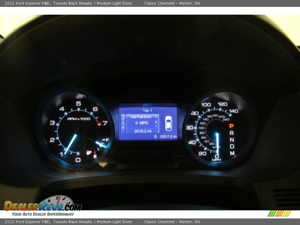 2013 Ford Explorer FWD Tuxedo Black Metallic / Medium Light Stone Photo #9