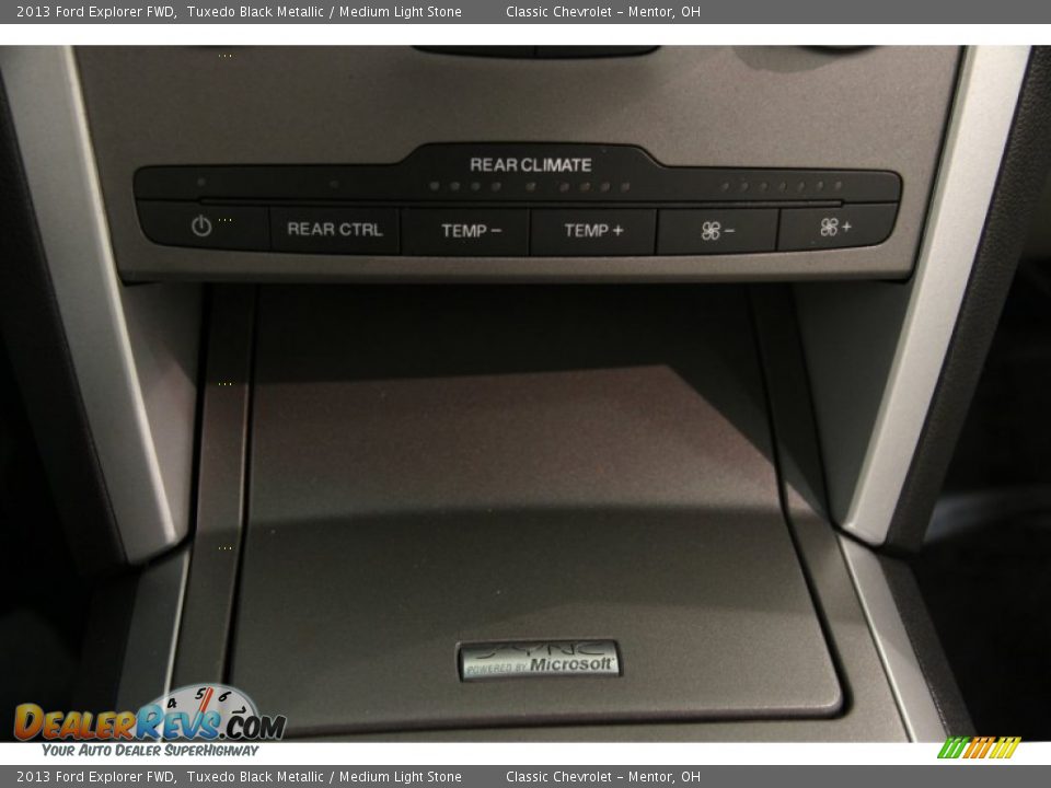 2013 Ford Explorer FWD Tuxedo Black Metallic / Medium Light Stone Photo #12