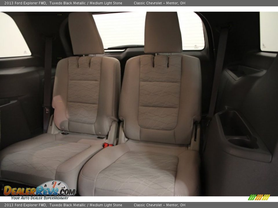 2013 Ford Explorer FWD Tuxedo Black Metallic / Medium Light Stone Photo #16