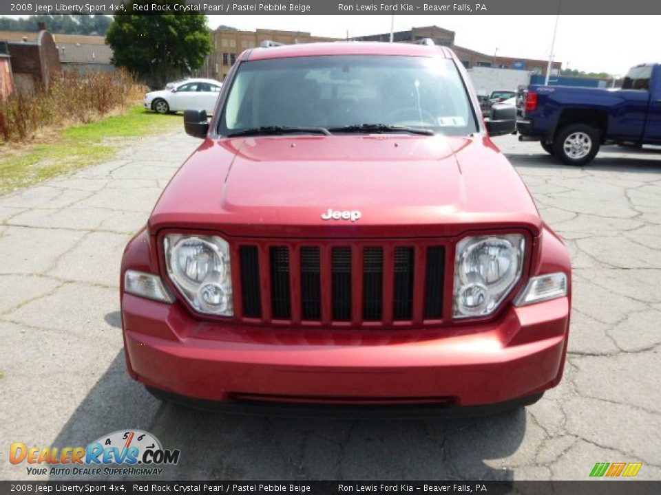 2008 Jeep Liberty Sport 4x4 Red Rock Crystal Pearl / Pastel Pebble Beige Photo #3