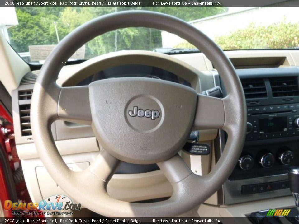 2008 Jeep Liberty Sport 4x4 Red Rock Crystal Pearl / Pastel Pebble Beige Photo #18