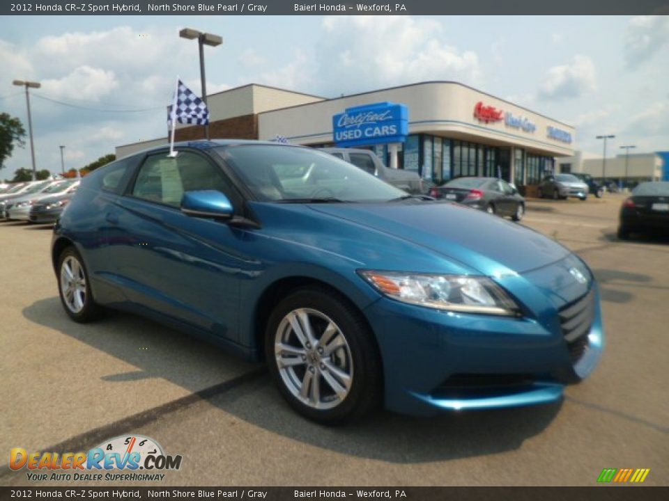 2012 Honda CR-Z Sport Hybrid North Shore Blue Pearl / Gray Photo #1