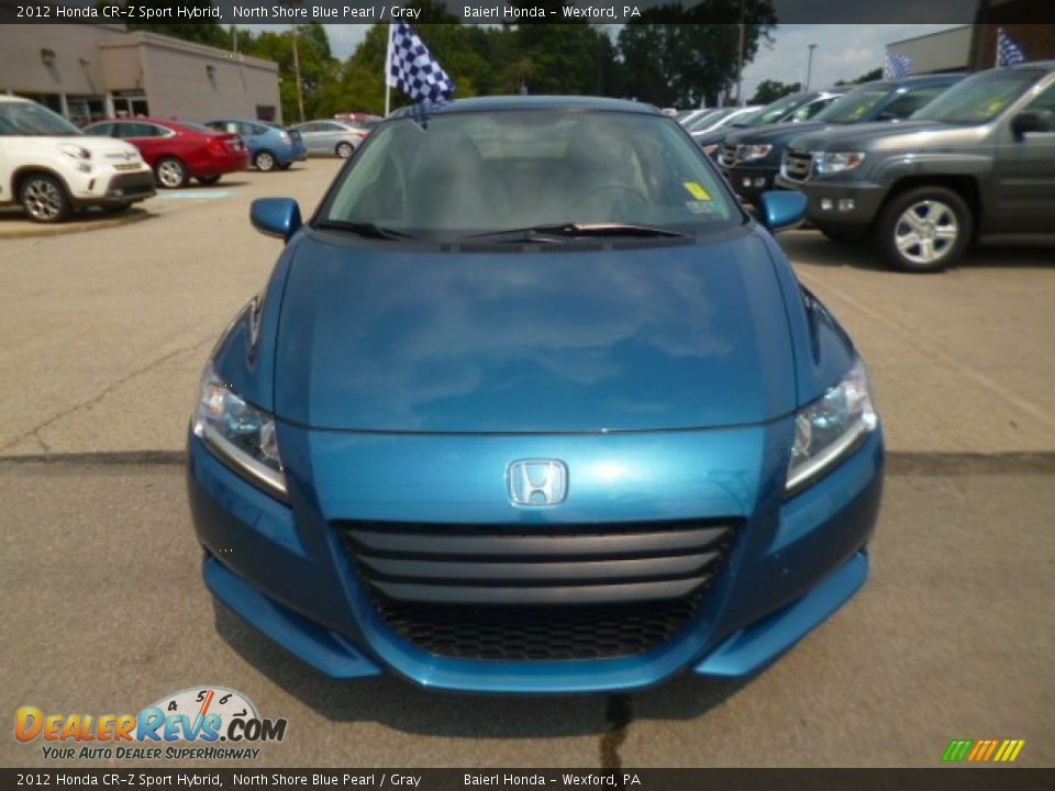 2012 Honda CR-Z Sport Hybrid North Shore Blue Pearl / Gray Photo #2