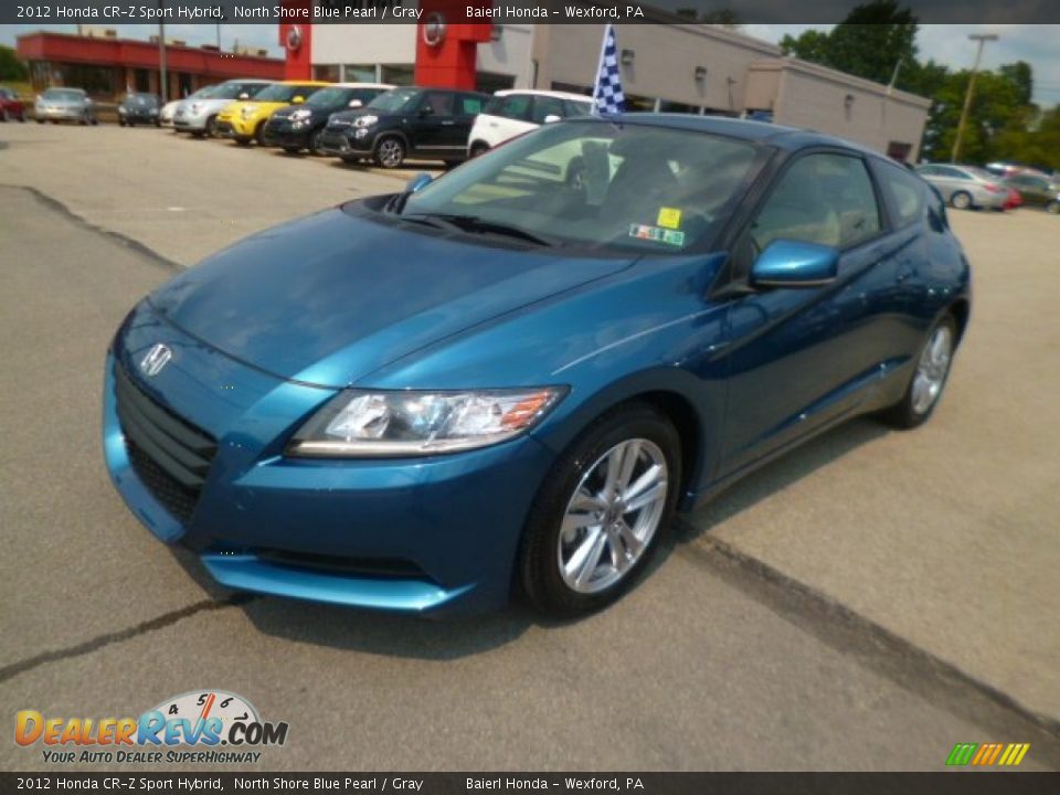 2012 Honda CR-Z Sport Hybrid North Shore Blue Pearl / Gray Photo #3