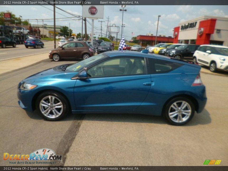 2012 Honda CR-Z Sport Hybrid North Shore Blue Pearl / Gray Photo #4