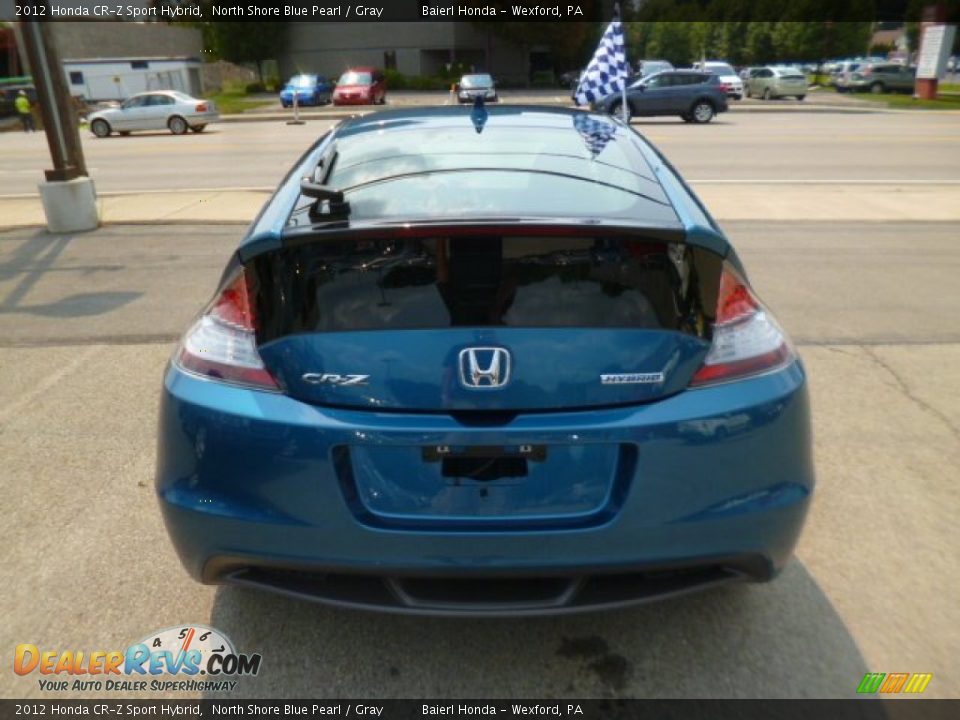 2012 Honda CR-Z Sport Hybrid North Shore Blue Pearl / Gray Photo #6