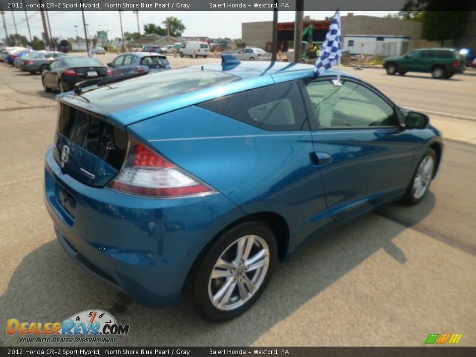 2012 Honda CR-Z Sport Hybrid North Shore Blue Pearl / Gray Photo #7