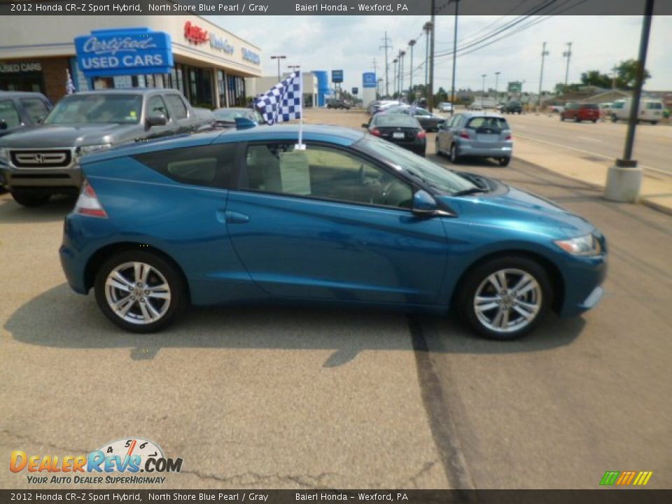 2012 Honda CR-Z Sport Hybrid North Shore Blue Pearl / Gray Photo #8