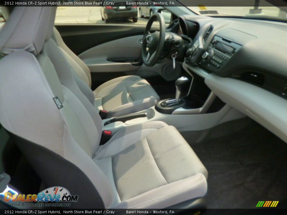 2012 Honda CR-Z Sport Hybrid North Shore Blue Pearl / Gray Photo #10