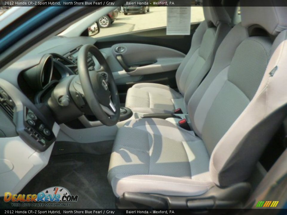 2012 Honda CR-Z Sport Hybrid North Shore Blue Pearl / Gray Photo #14