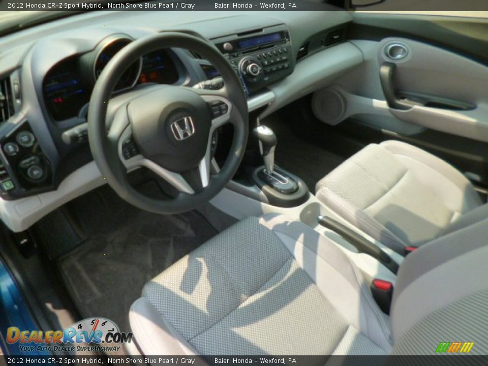 2012 Honda CR-Z Sport Hybrid North Shore Blue Pearl / Gray Photo #15
