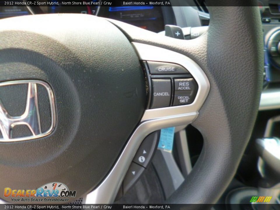 2012 Honda CR-Z Sport Hybrid North Shore Blue Pearl / Gray Photo #17