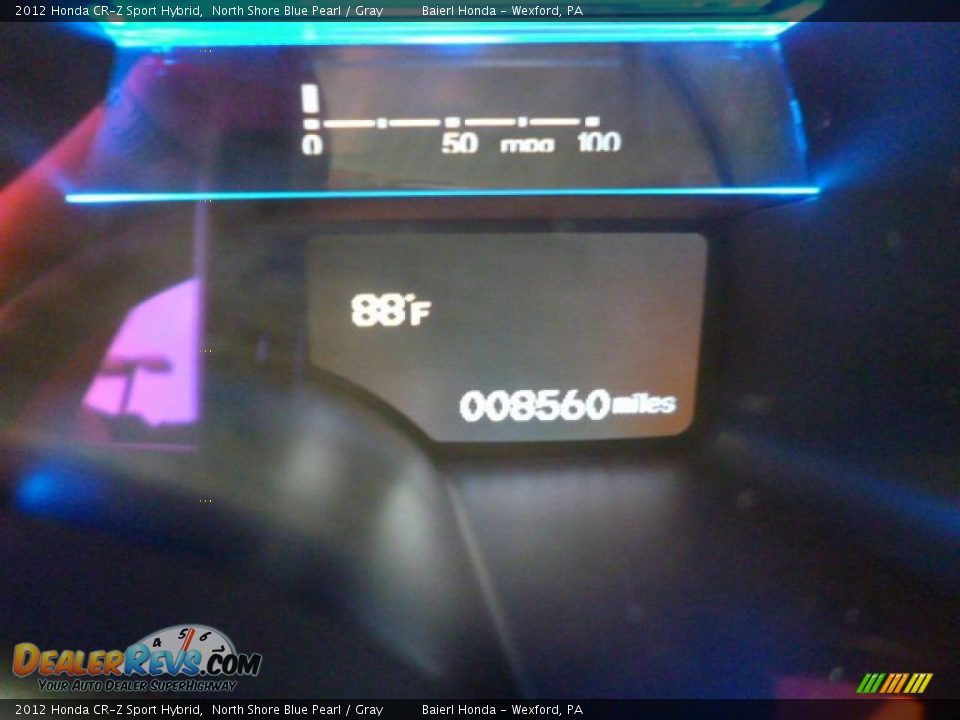 2012 Honda CR-Z Sport Hybrid North Shore Blue Pearl / Gray Photo #20