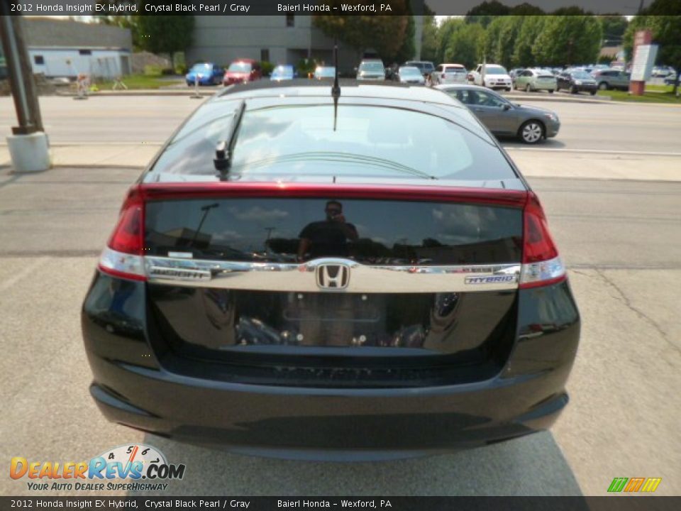 2012 Honda Insight EX Hybrid Crystal Black Pearl / Gray Photo #6