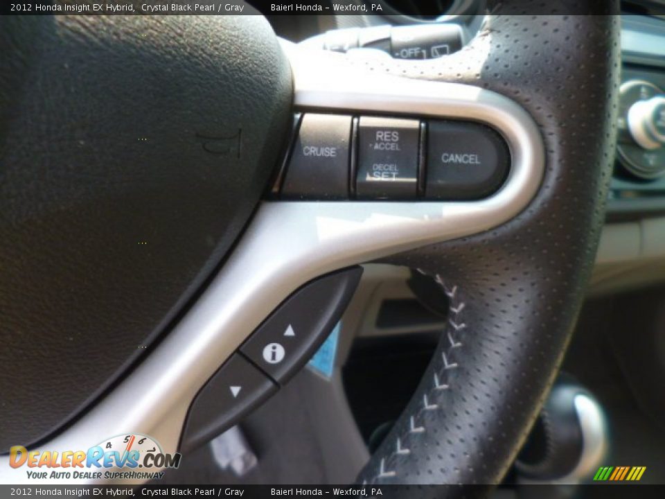2012 Honda Insight EX Hybrid Crystal Black Pearl / Gray Photo #17