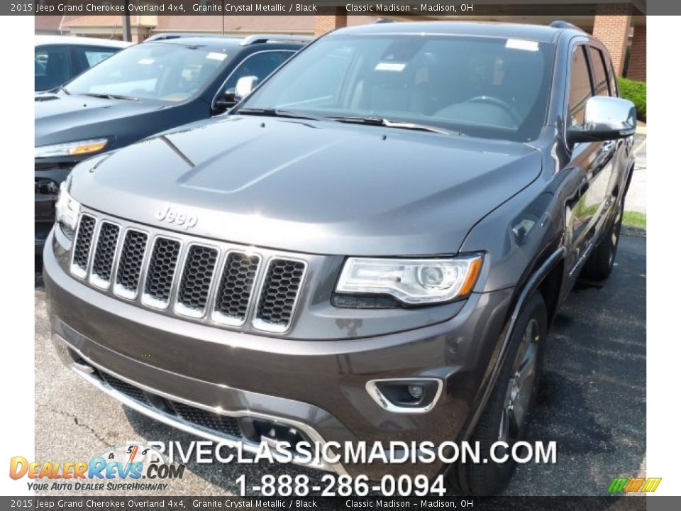 2015 Jeep Grand Cherokee Overland 4x4 Granite Crystal Metallic / Black Photo #1