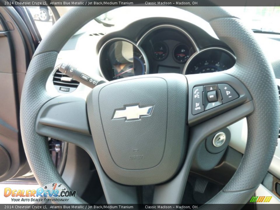 2014 Chevrolet Cruze LS Atlantis Blue Metallic / Jet Black/Medium Titanium Photo #7