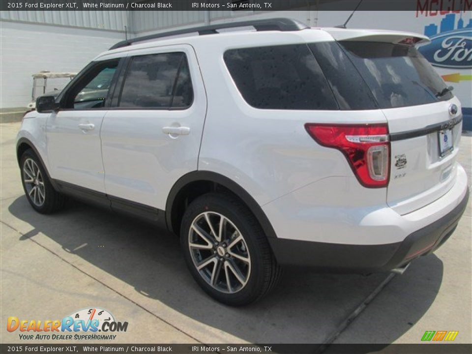 2015 Ford Explorer XLT White Platinum / Charcoal Black Photo #2