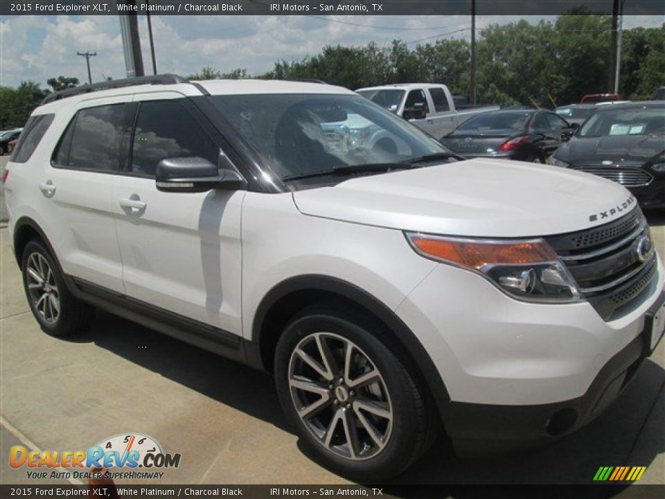 2015 Ford Explorer XLT White Platinum / Charcoal Black Photo #4