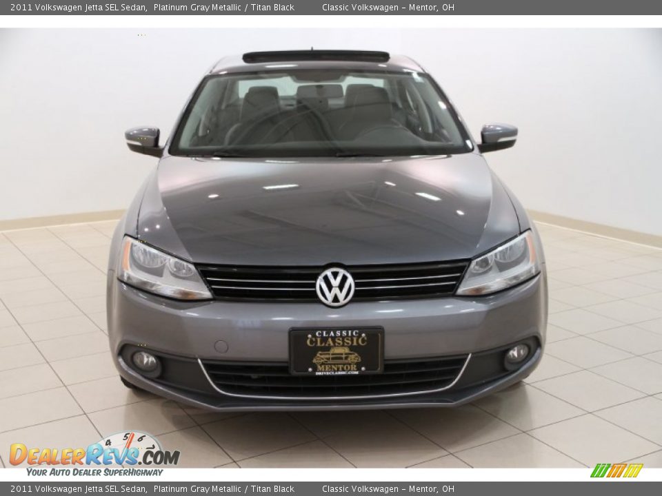 2011 Volkswagen Jetta SEL Sedan Platinum Gray Metallic / Titan Black Photo #2