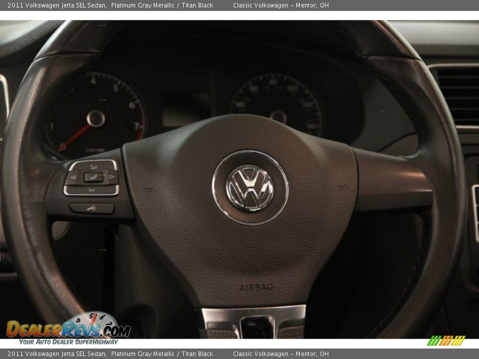 2011 Volkswagen Jetta SEL Sedan Platinum Gray Metallic / Titan Black Photo #6