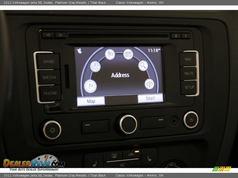 2011 Volkswagen Jetta SEL Sedan Platinum Gray Metallic / Titan Black Photo #10