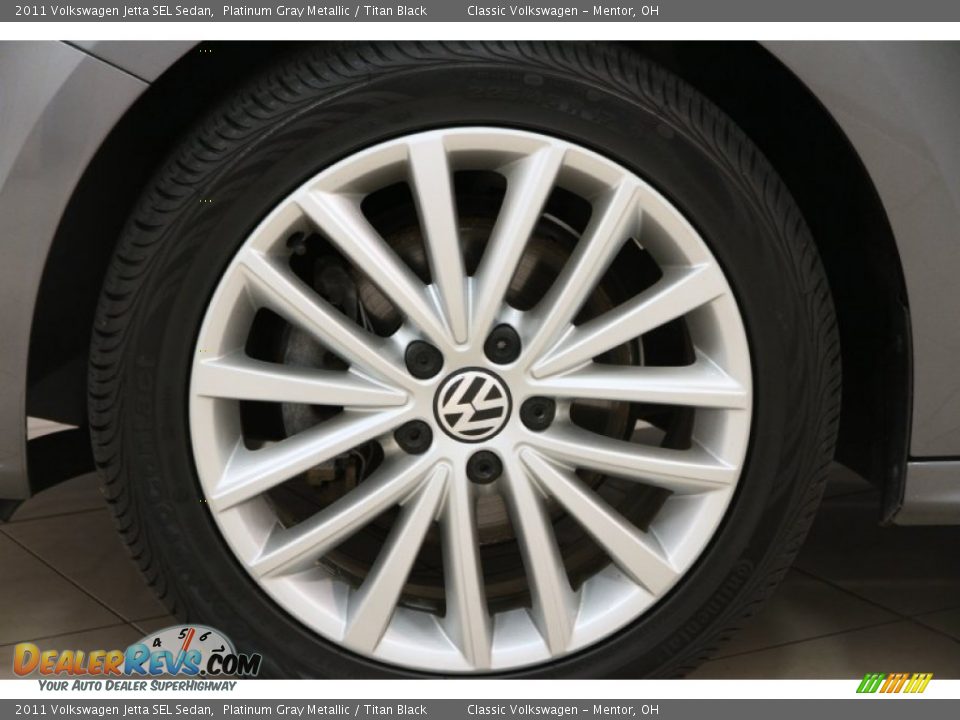 2011 Volkswagen Jetta SEL Sedan Platinum Gray Metallic / Titan Black Photo #19