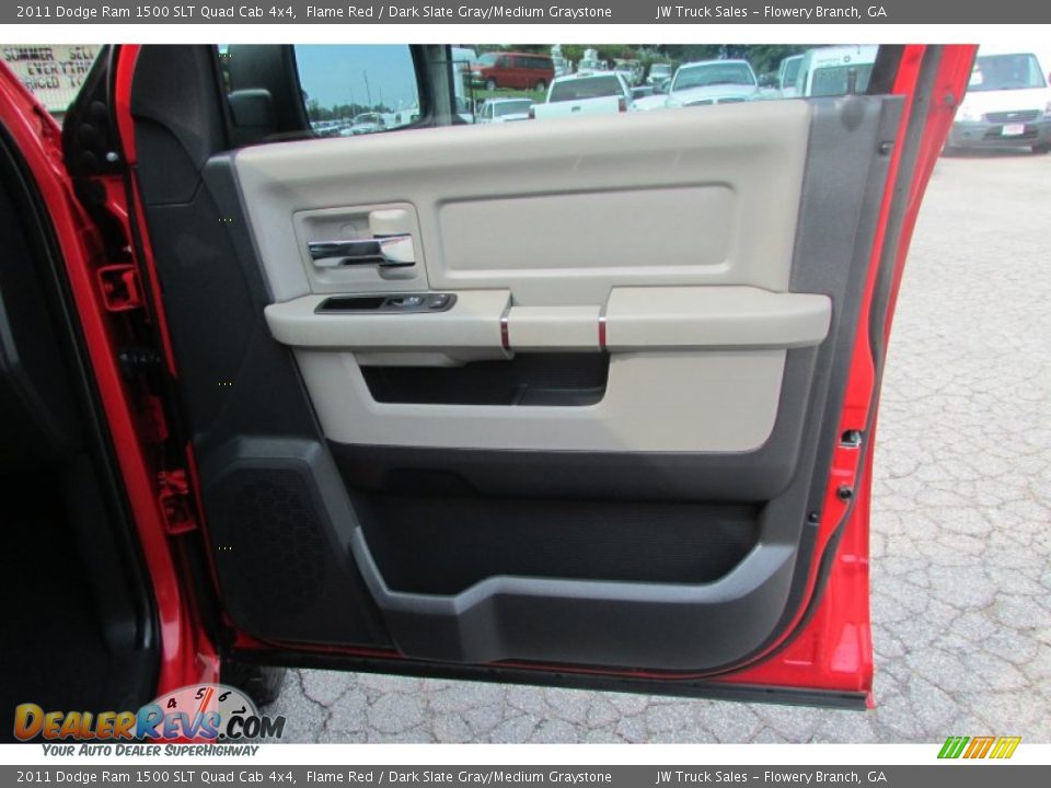 2011 Dodge Ram 1500 SLT Quad Cab 4x4 Flame Red / Dark Slate Gray/Medium Graystone Photo #15