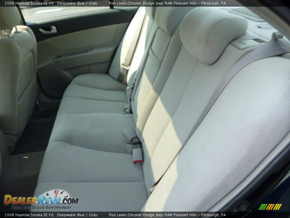 2008 Hyundai Sonata SE V6 Deepwater Blue / Gray Photo #11