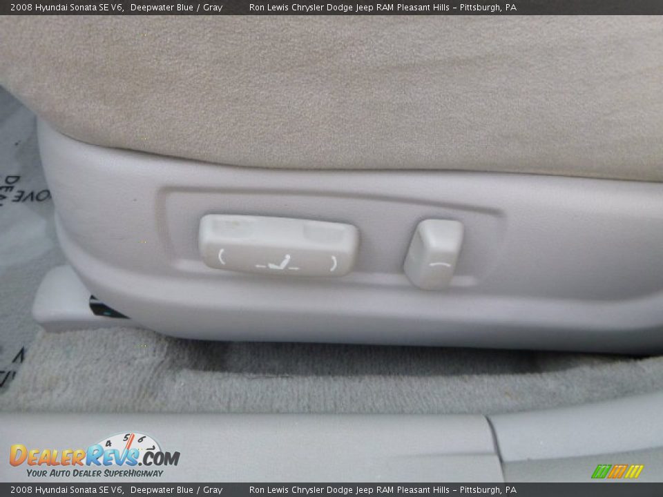 2008 Hyundai Sonata SE V6 Deepwater Blue / Gray Photo #15