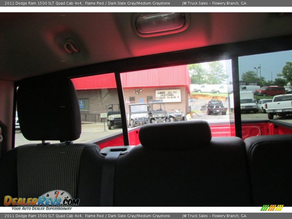 2011 Dodge Ram 1500 SLT Quad Cab 4x4 Flame Red / Dark Slate Gray/Medium Graystone Photo #34