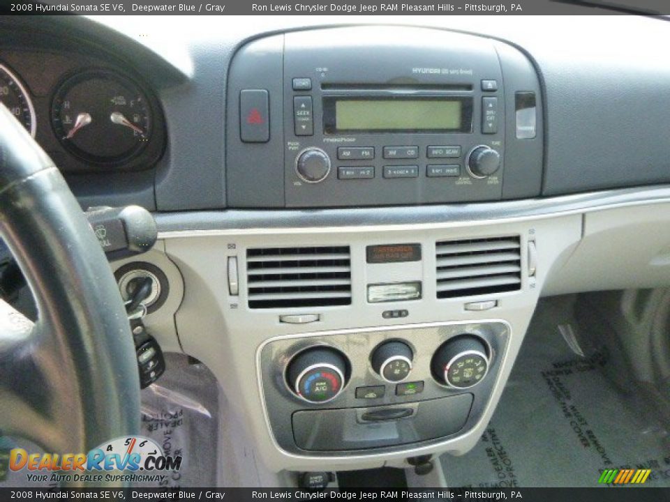 2008 Hyundai Sonata SE V6 Deepwater Blue / Gray Photo #18