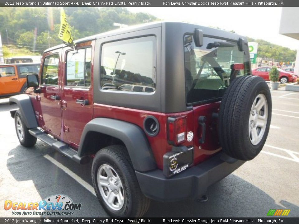 2012 Jeep Wrangler Unlimited Sport 4x4 Deep Cherry Red Crystal Pearl / Black Photo #3