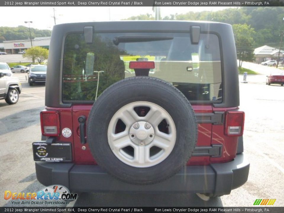 2012 Jeep Wrangler Unlimited Sport 4x4 Deep Cherry Red Crystal Pearl / Black Photo #4