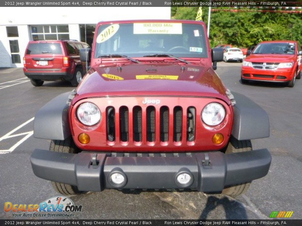 2012 Jeep Wrangler Unlimited Sport 4x4 Deep Cherry Red Crystal Pearl / Black Photo #8