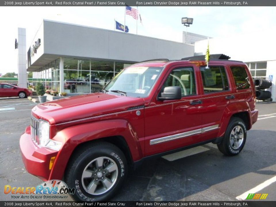2008 Jeep Liberty Sport 4x4 Red Rock Crystal Pearl / Pastel Slate Gray Photo #1