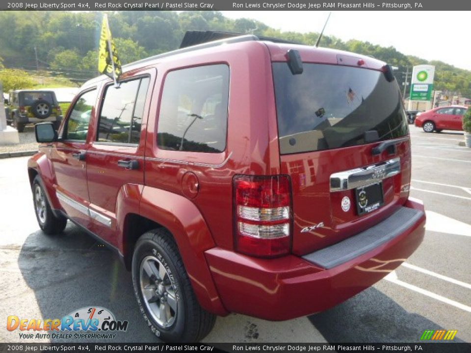 2008 Jeep Liberty Sport 4x4 Red Rock Crystal Pearl / Pastel Slate Gray Photo #3