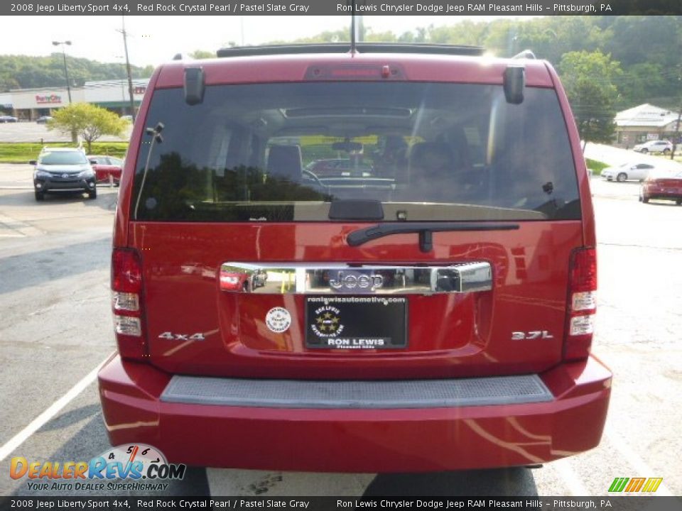 2008 Jeep Liberty Sport 4x4 Red Rock Crystal Pearl / Pastel Slate Gray Photo #4