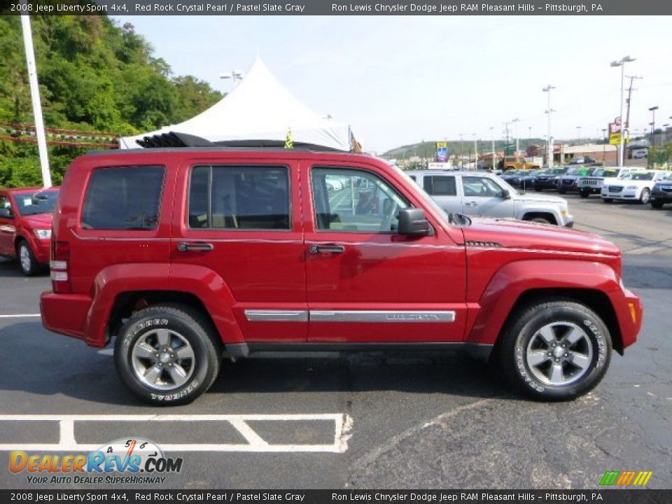 2008 Jeep Liberty Sport 4x4 Red Rock Crystal Pearl / Pastel Slate Gray Photo #6