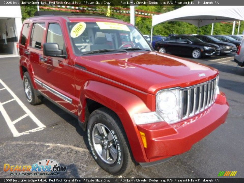 2008 Jeep Liberty Sport 4x4 Red Rock Crystal Pearl / Pastel Slate Gray Photo #7