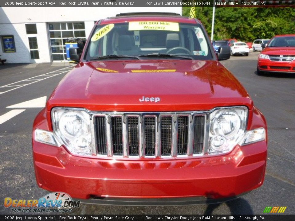 2008 Jeep Liberty Sport 4x4 Red Rock Crystal Pearl / Pastel Slate Gray Photo #8