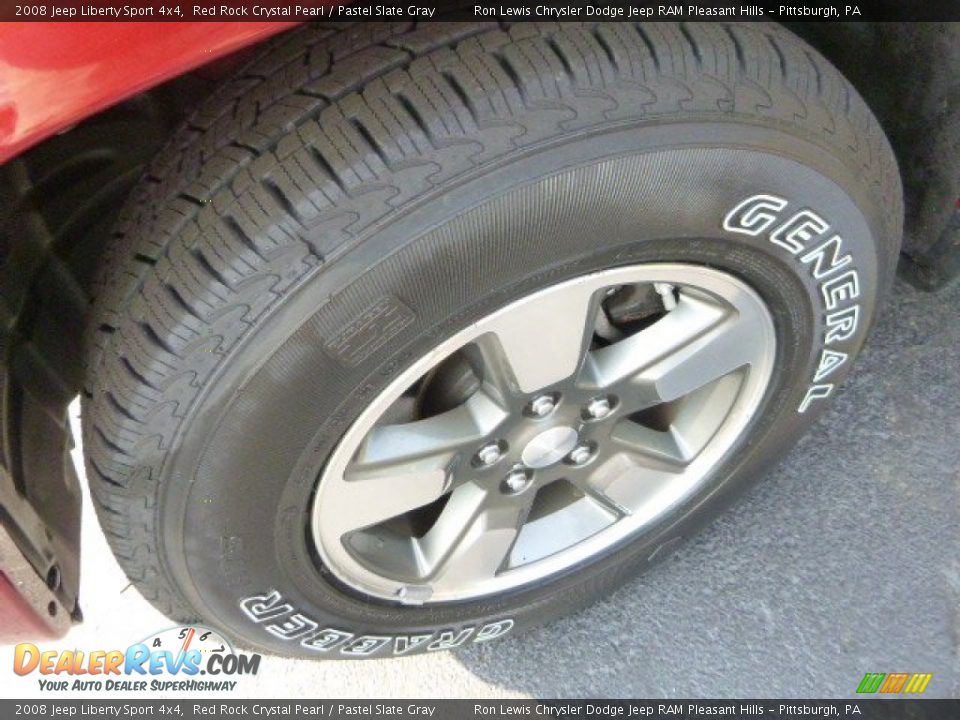 2008 Jeep Liberty Sport 4x4 Red Rock Crystal Pearl / Pastel Slate Gray Photo #9