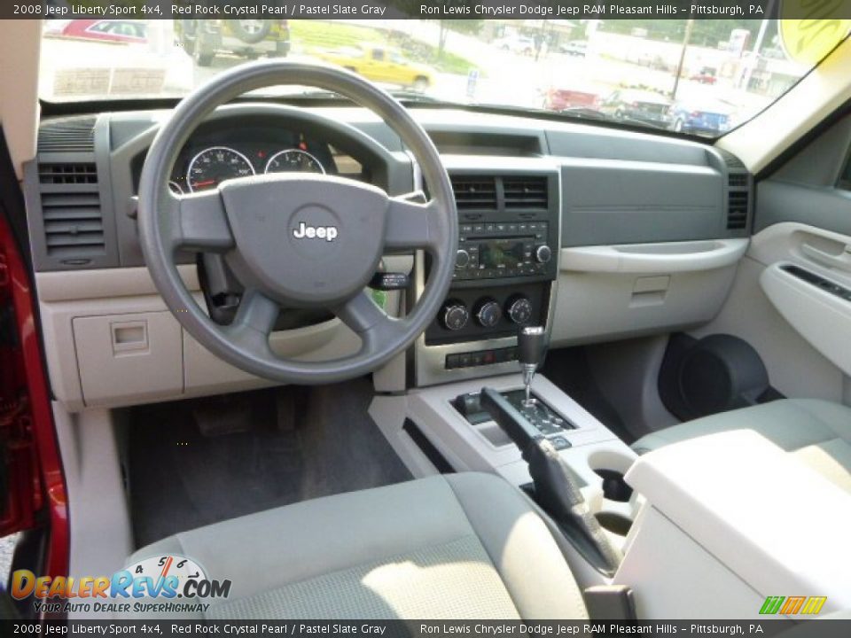 2008 Jeep Liberty Sport 4x4 Red Rock Crystal Pearl / Pastel Slate Gray Photo #12