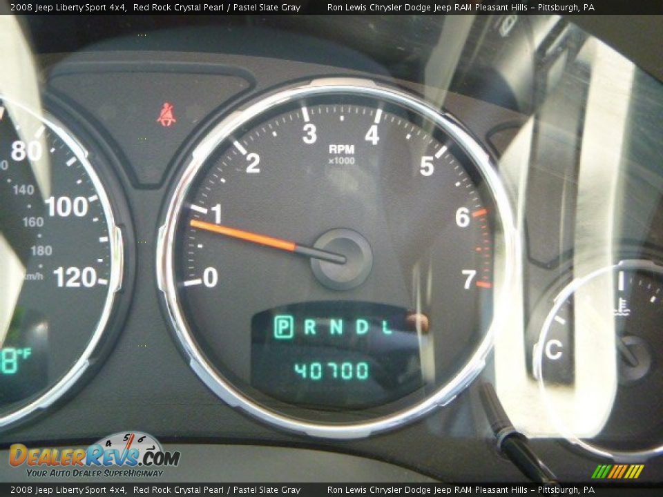 2008 Jeep Liberty Sport 4x4 Red Rock Crystal Pearl / Pastel Slate Gray Photo #19